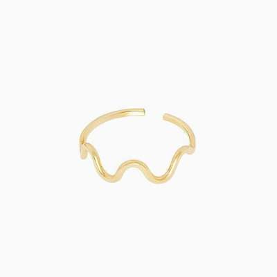 انگشتر موج دار طلا