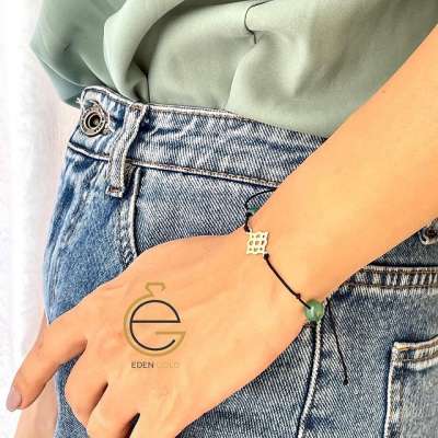 دستبند لوزی اسلیمی ‎طلا