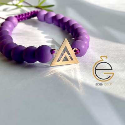 دستبند طرح مثلث طلا