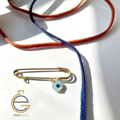 سنجاق چشم نظر کودک طلا ۱۸ عیار با فاکتور