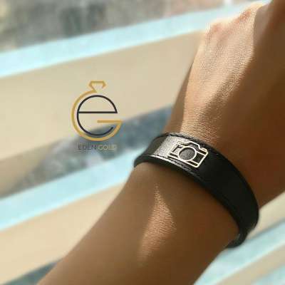 دستبند طرح دوربین طلا