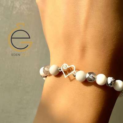 دستبند طرح قلب پیچ خورده طلا ۱۸ عیار