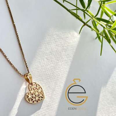 گردنبند طرح قلب مشبک