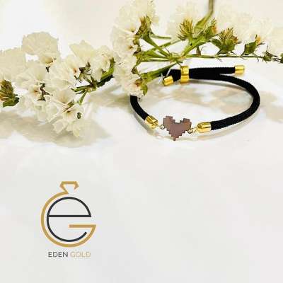 دستبند طلا قلب پیکسلی