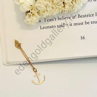 آویز ساعت طلا طرح لنگر