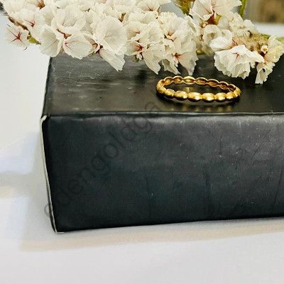 انگشتر طلا طرح بافت دایره ای