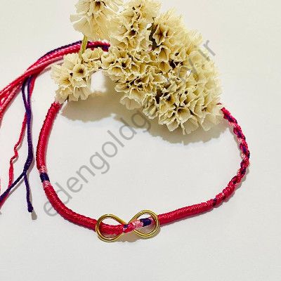 دستبند طلا طرح بینهایت مفتولی