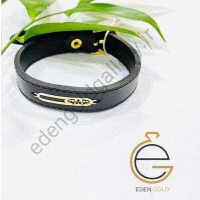 دستبند طلا چرم هیچ