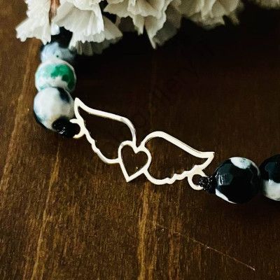 دستبند طرح بال و قلب