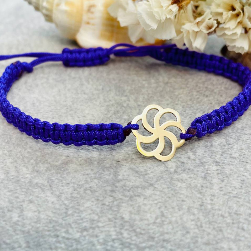 دستبند طرح گل چرخشی