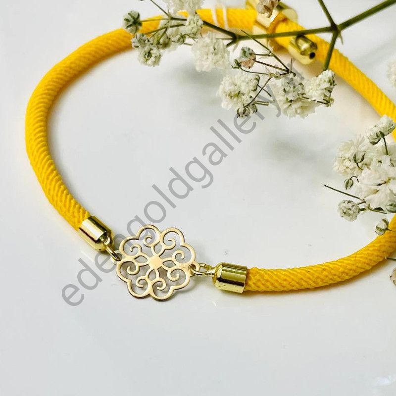 دستبند طلا طرح گل