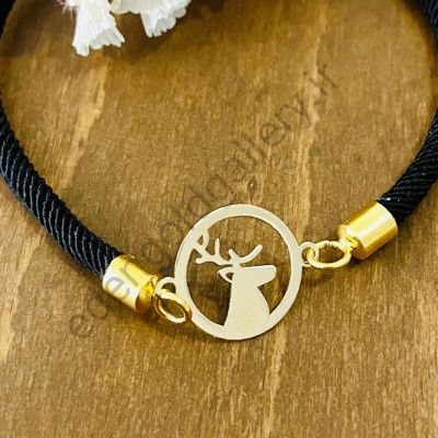 دستبند طرح گوزن با بند مارشال