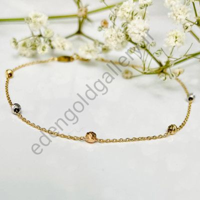 دستبند طلا گوی آلبرنادو 3 رنگ