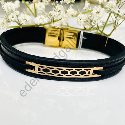 دستبند چرم مردانه کد T402-326