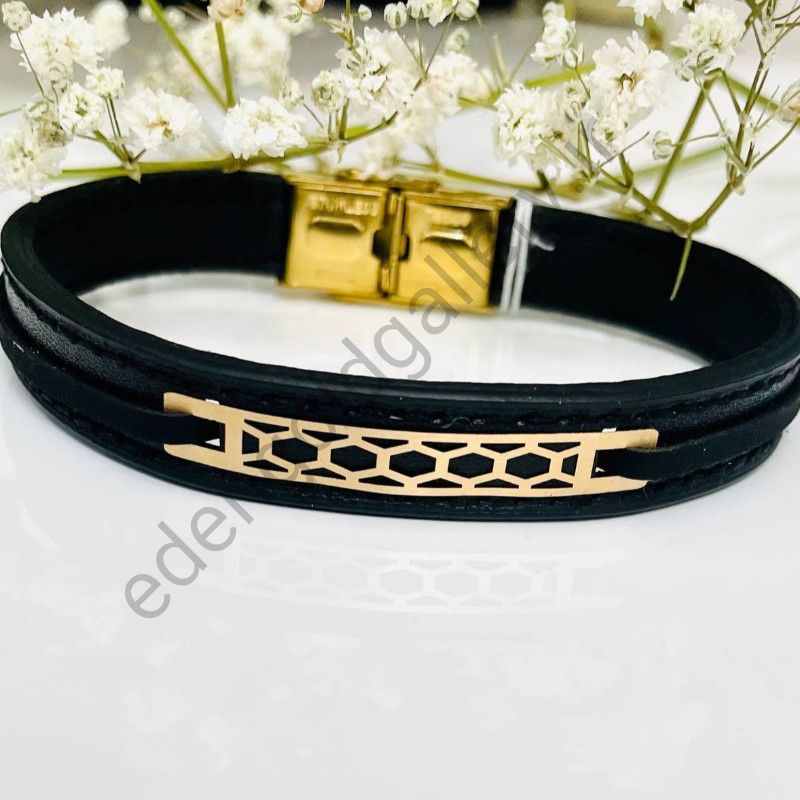 دستبند چرم مردانه کد T402-326