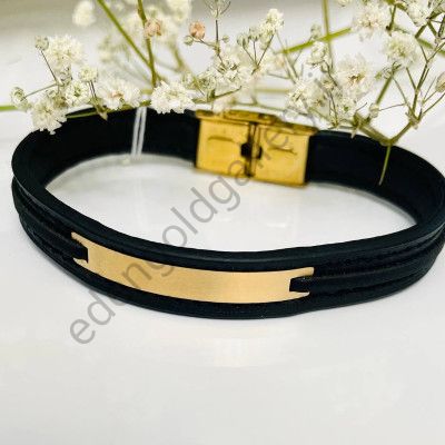 دستبند چرم مردانه کد T402-327