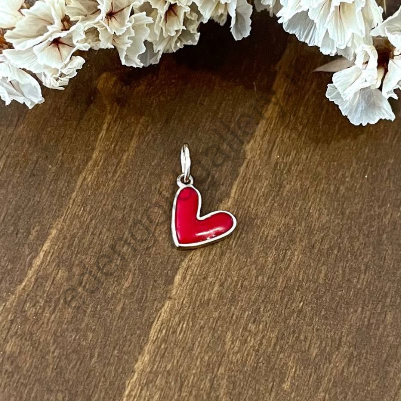 پلاک طرح قلب میناکاری