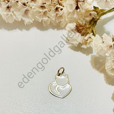 پلاک طرح گربه میناکاری