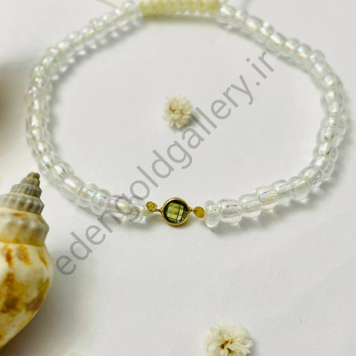 دستبند طلا نگین سبز