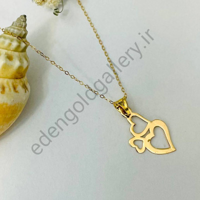 پلاک طلا طرح قلب