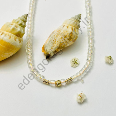 گردنبند گوی طلا بزرگ و 2 استوانه کد 578