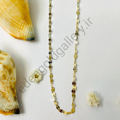 رنجیر طلا پولکی 45 سانتی