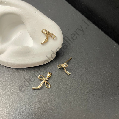 نیم ست طلا طرح پاپیون