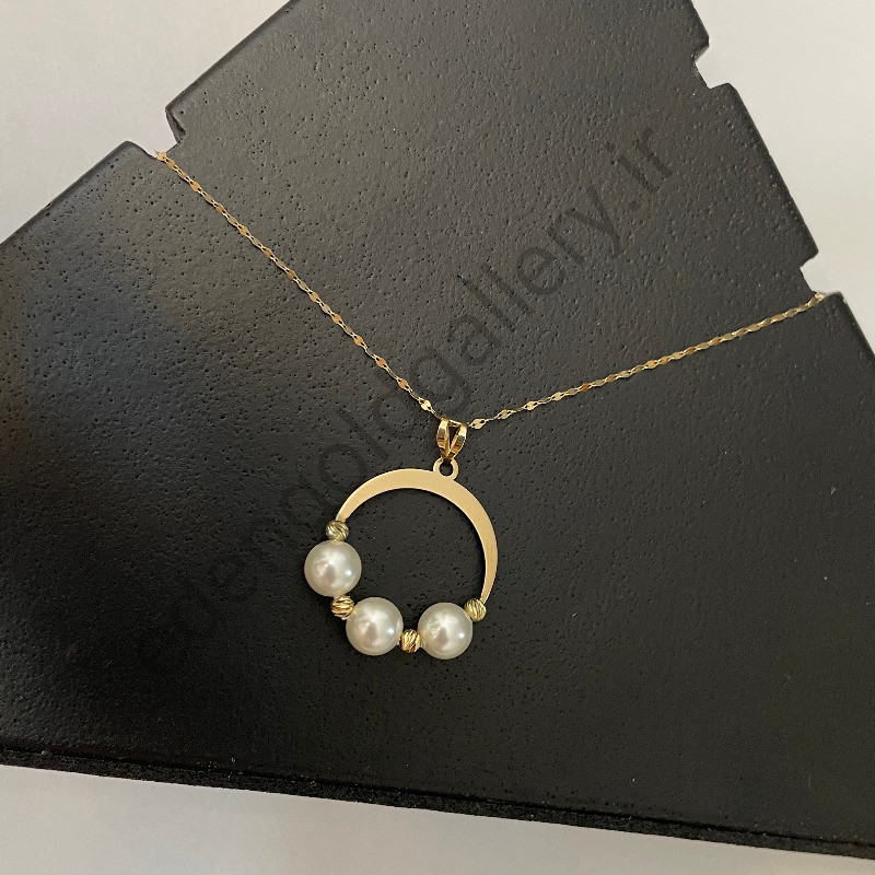 پلاک طلا با مروارید