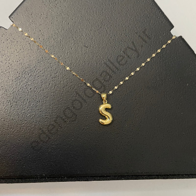 پلاک طلا حرف S