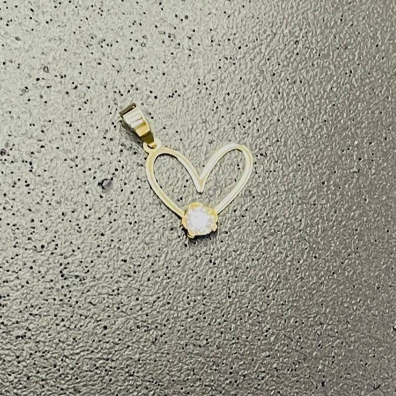 پلاک طلا طرح قلب