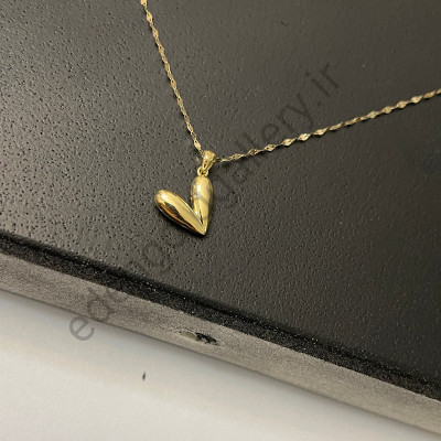 پلاک طلا قلب بادکنکی