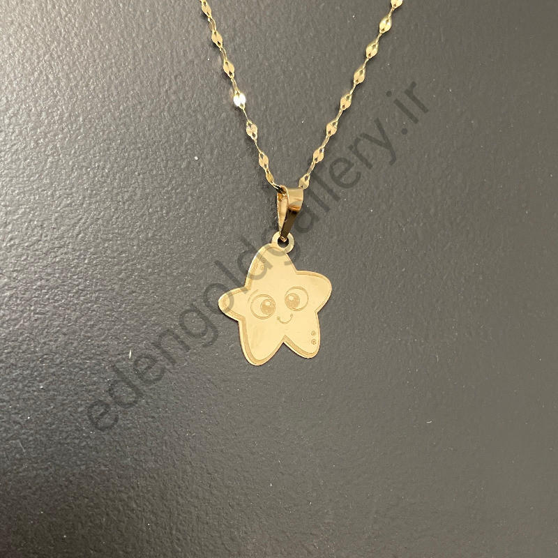 پلاک طلا کودک طرح ستاره