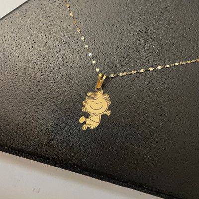 پلاک طلا کودکانه پسربچه