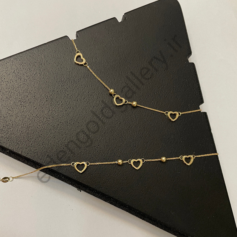 گردنبند طلا 3 قلب