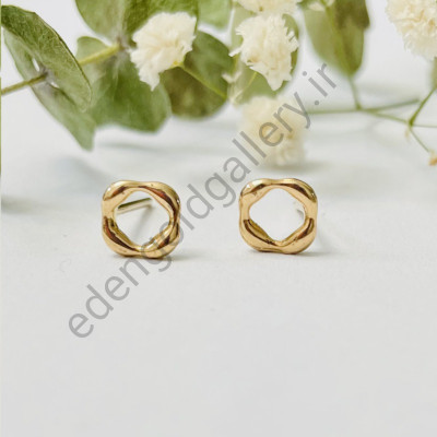 گوشواره طلا طرح دایره ای کد 693