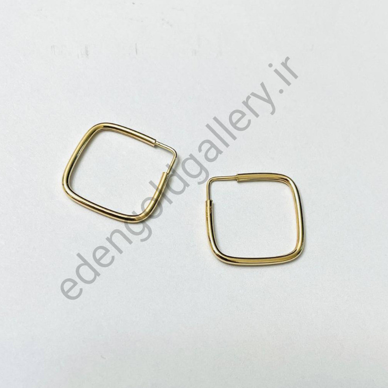 گوشواره طلا هندسی مربع