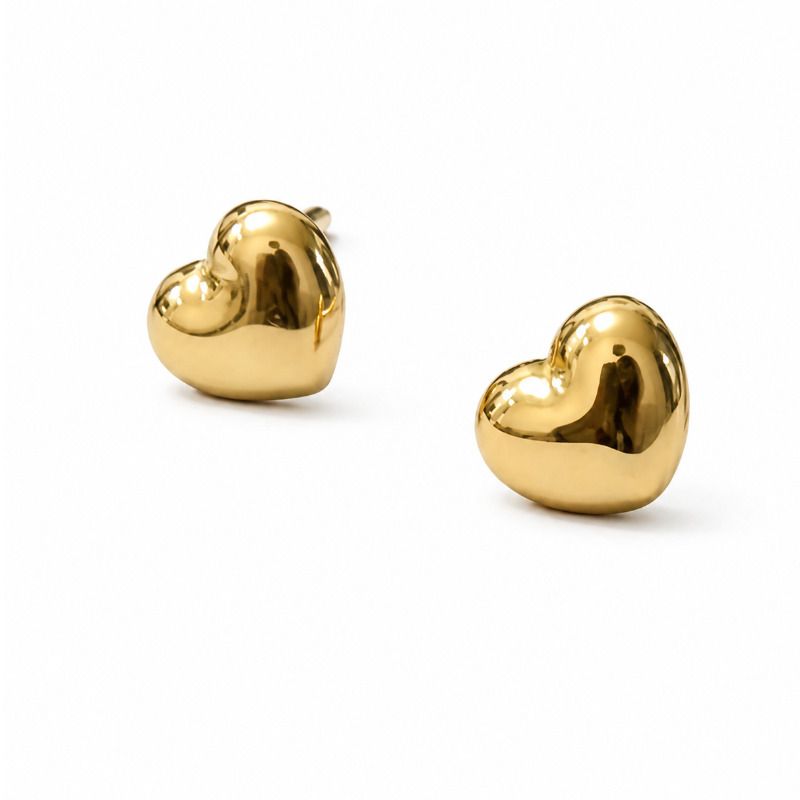 گوشواره طلا طرح قلب میخی کد 1140