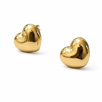 گوشواره طلا میخی قلب 1326